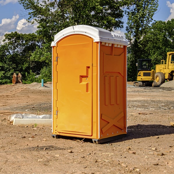 how often are the portable restrooms cleaned and serviced during a rental period in Lawson Arkansas